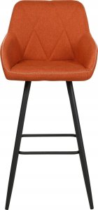 Beliani Zestaw 2 krzeseł barowych pomarańczowy DARIEN 5