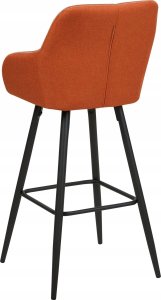Beliani Zestaw 2 krzeseł barowych pomarańczowy DARIEN 6