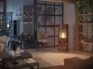 Infire Nowoczesny biokominek stojący Incoza 4 2