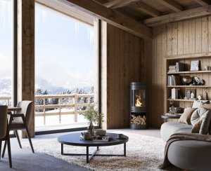 Infire Nowoczesny biokominek stojący Incoza 4 3