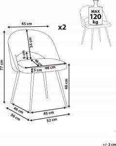 Beliani Boucle Krzesło do jadalni Zestaw 2 Biały ONAGA 11