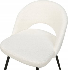 Beliani Boucle Krzesło do jadalni Zestaw 2 Biały ONAGA 7
