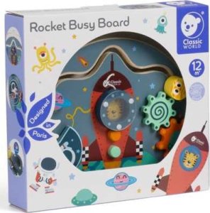 Classic World Tablica Manipulacyjna Wielofunkcyjna 6w1 Rakieta 8