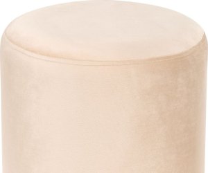 Beliani Puf welurowy kremowy YANKTON 2