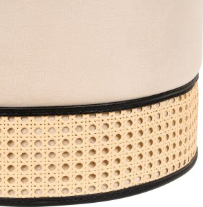 Beliani Puf welurowy kremowy YANKTON 3