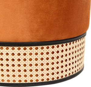 Beliani Puf welurowy pomarańczowy YANKTON 3