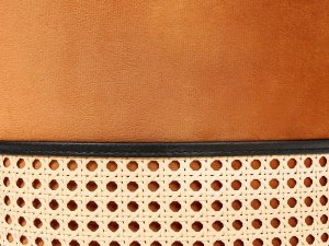 Beliani Puf welurowy pomarańczowy YANKTON 4