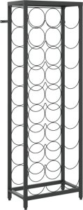 vidaXL vidaXL Stojak na 27 butelek, czarny, 34x18x100 cm, kute żelazo 2