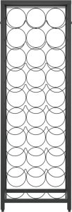 vidaXL vidaXL Stojak na 27 butelek, czarny, 34x18x100 cm, kute żelazo 3