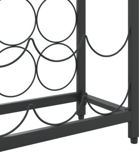 vidaXL vidaXL Stojak na 27 butelek, czarny, 34x18x100 cm, kute żelazo 6