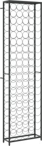 vidaXL vidaXL Stojak na 95 butelek, czarny, 54x18x200 cm, kute żelazo 2