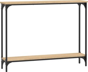 vidaXL vidaXL Stolik konsolowy, dąb sonoma, 100x22,5x75 cm 2