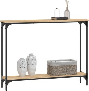 vidaXL vidaXL Stolik konsolowy, dąb sonoma, 100x22,5x75 cm 3