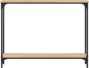 vidaXL vidaXL Stolik konsolowy, dąb sonoma, 100x22,5x75 cm 4