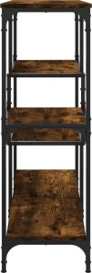 vidaXL Stolik konsolowy, przydymiony dąb, 103x32x95 cm 5