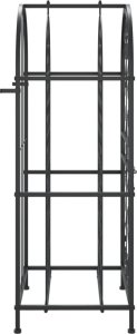vidaXL vidaXL Stojak na 33 butelki, czarny, 45x36x100 cm, kute żelazo 4