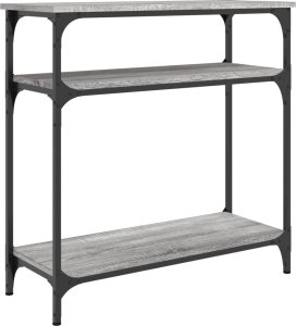 vidaXL vidaXL Stolik konsolowy, szary dąb sonoma, 75x29x75 cm 2