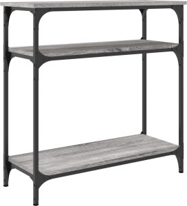 vidaXL vidaXL Stolik konsolowy, szary dąb sonoma, 75x29x75 cm 6