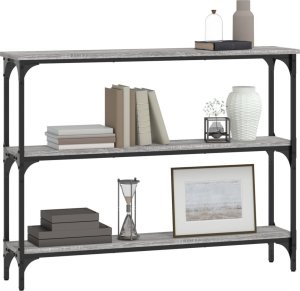 vidaXL vidaXL Stolik konsolowy, szary dąb sonoma, 100x22,5x75 cm 3