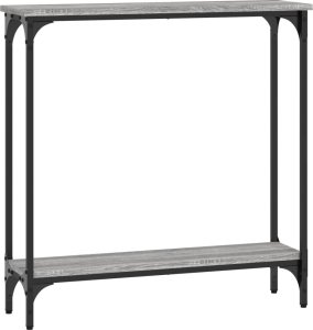 vidaXL Stolik konsolowy, szary dąb sonoma, 75x22,5x75 cm 2