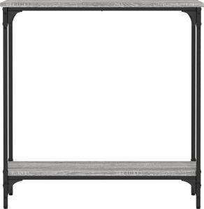 vidaXL Stolik konsolowy, szary dąb sonoma, 75x22,5x75 cm 4