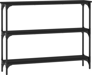 vidaXL Stolik konsolowy, czarny, 100x22,5x75 cm 2