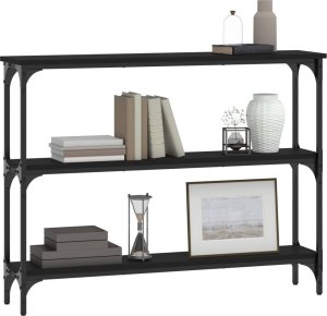vidaXL Stolik konsolowy, czarny, 100x22,5x75 cm 3