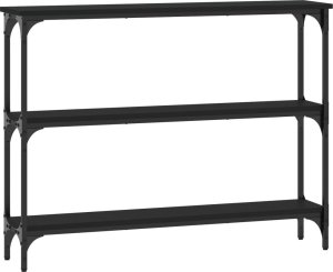 vidaXL Stolik konsolowy, czarny, 100x22,5x75 cm 6