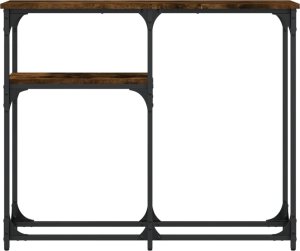 vidaXL vidaXL Stolik konsolowy, przydymiony dąb, 90x22,5x75 cm 4