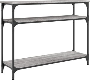 vidaXL Stolik konsolowy, szary dąb sonoma, 100x29x75 cm 2