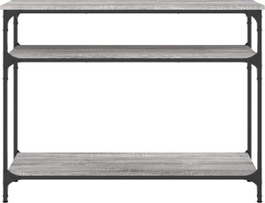 vidaXL Stolik konsolowy, szary dąb sonoma, 100x29x75 cm 4