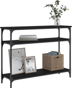 vidaXL Stolik konsolowy, czarny, 100x29x75 cm 3