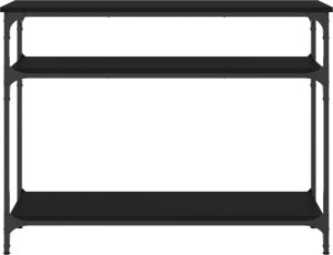 vidaXL Stolik konsolowy, czarny, 100x29x75 cm 4