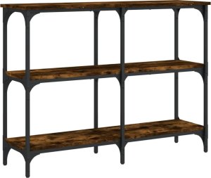 vidaXL Stolik konsolowy, przydymiony dąb, 100x29x75 cm 2