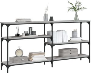 vidaXL Stolik konsolowy, szary dąb sonoma, 160x29x75 cm 3