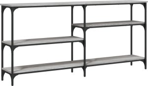 vidaXL Stolik konsolowy, szary dąb sonoma, 160x29x75 cm 6