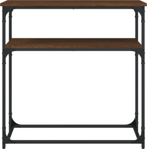 vidaXL vidaXL Stolik konsolowy, brązowy dąb, 75x35,5x75 cm 4