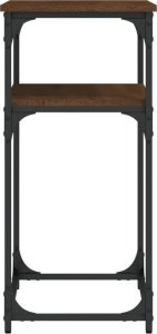 vidaXL vidaXL Stolik konsolowy, brązowy dąb, 75x35,5x75 cm 5