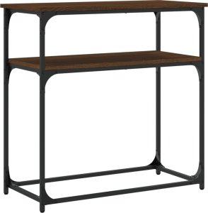 vidaXL vidaXL Stolik konsolowy, brązowy dąb, 75x35,5x75 cm 6