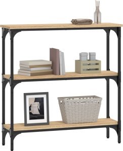 vidaXL vidaXL Stolik konsolowy, dąb sonoma, 75x22,5x75 cm 3
