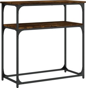 vidaXL vidaXL Stolik konsolowy, przydymiony dąb, 75x35,5x75 cm 2