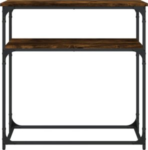 vidaXL vidaXL Stolik konsolowy, przydymiony dąb, 75x35,5x75 cm 4