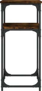 vidaXL vidaXL Stolik konsolowy, przydymiony dąb, 75x35,5x75 cm 5