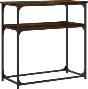 vidaXL vidaXL Stolik konsolowy, przydymiony dąb, 75x35,5x75 cm 6