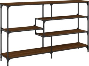 vidaXL vidaXL Stolik konsolowy, brązowy dąb, 160x32x95 cm 2