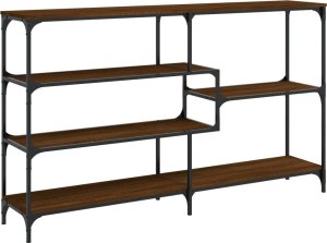 vidaXL vidaXL Stolik konsolowy, brązowy dąb, 160x32x95 cm 6