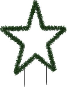 vidaXL Świąteczna gwiazda na szpikulcach, 80 LED, 60 cm 7