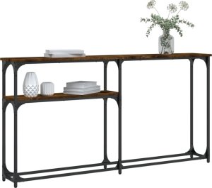 vidaXL vidaXL Stolik konsolowy, przydymiony dąb, 145x22,5x75 cm 3
