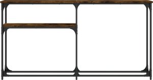 vidaXL vidaXL Stolik konsolowy, przydymiony dąb, 145x22,5x75 cm 4
