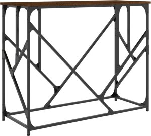 vidaXL vidaXL Stolik konsolowy, brązowy dąb, 100x40x80 cm 2